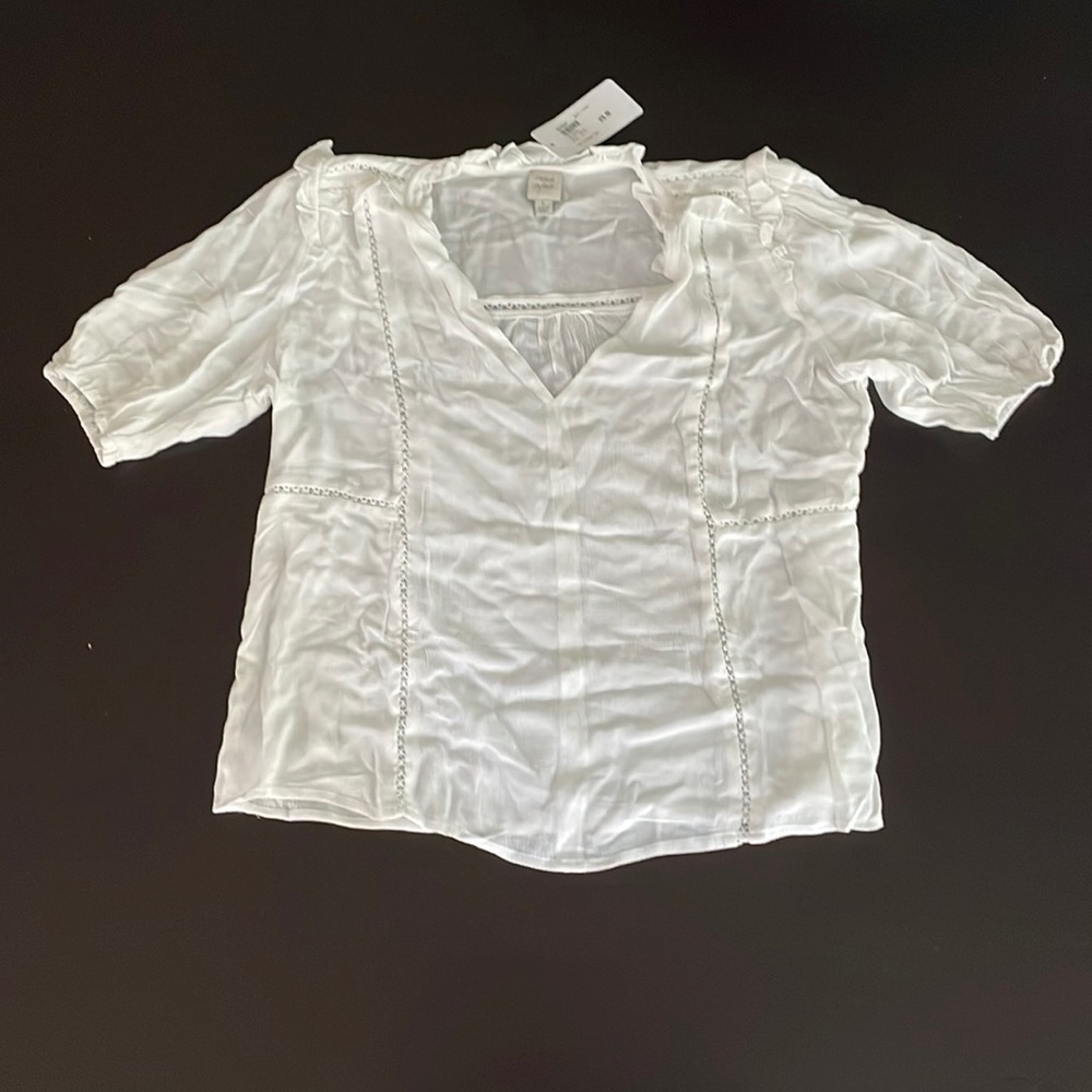 BRAND NEW (With Tags) Evereve White Cora Crochet Top